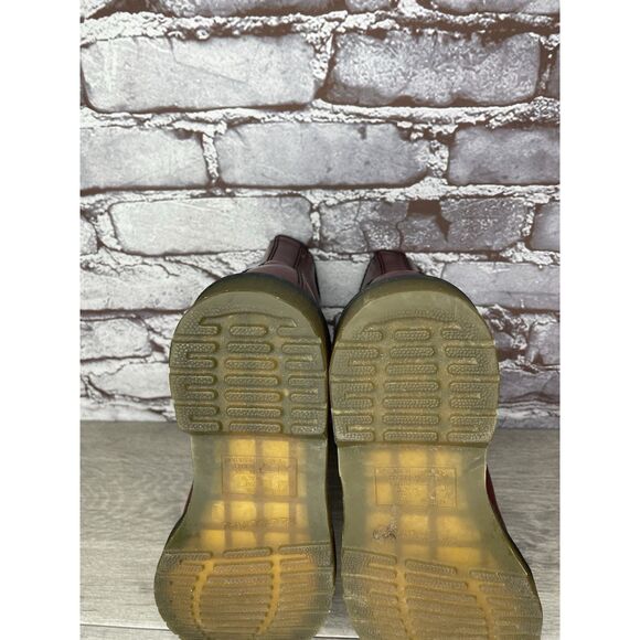 Dr. Martens Cherry Red Leather Combat Lace Up Boots Women’s Sz 38EU/7-7.5M US - Picture 10 of 16